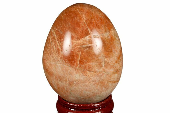 Polished Peach Moonstone Egg - Madagascar #182385